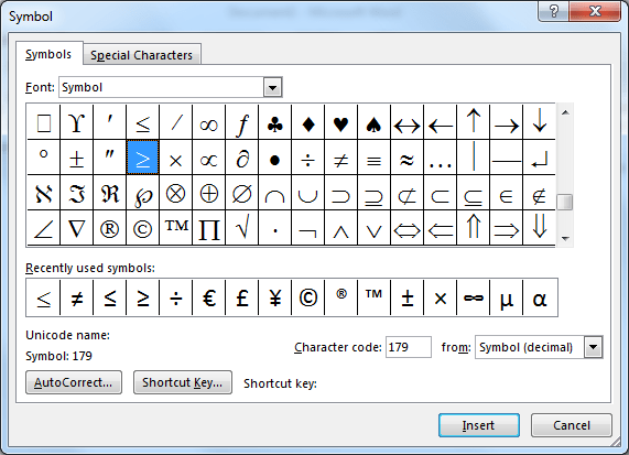 cach-viet-dau-lon-hon-hoac-bang-trong-excel-word-nhanh-nhat